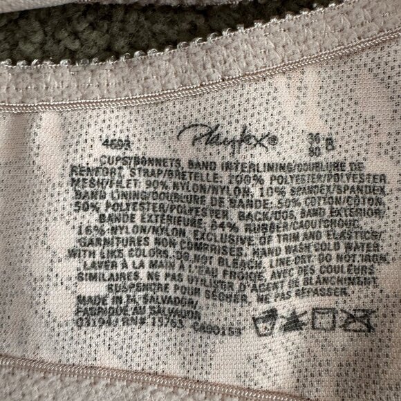 Vintage Playtex Underscore Bra Womens Satin Lingerie Soft Cup 36B Pink Blue - Picture 5 of 7